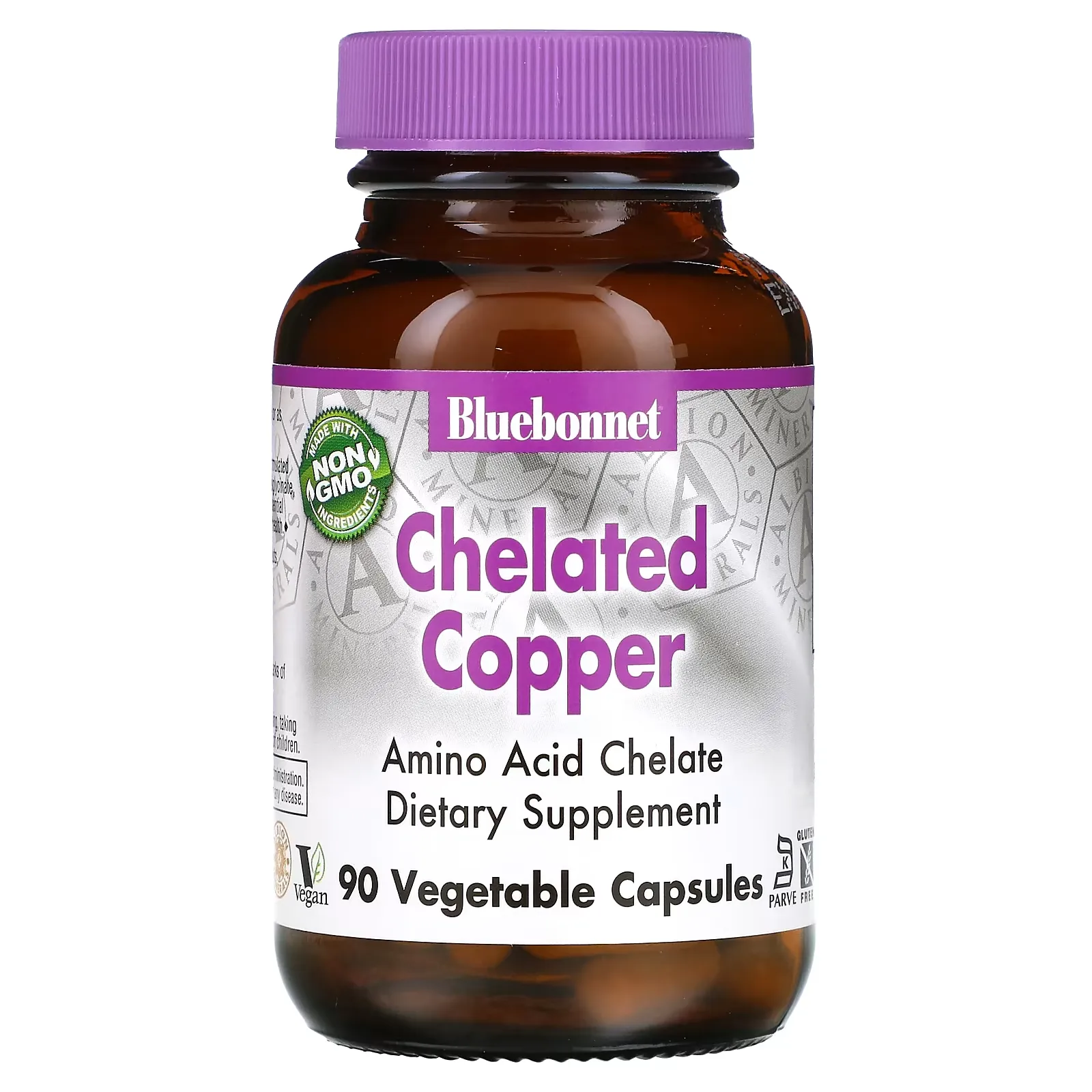 Chelated Copper, 90 Vegetable Capsules