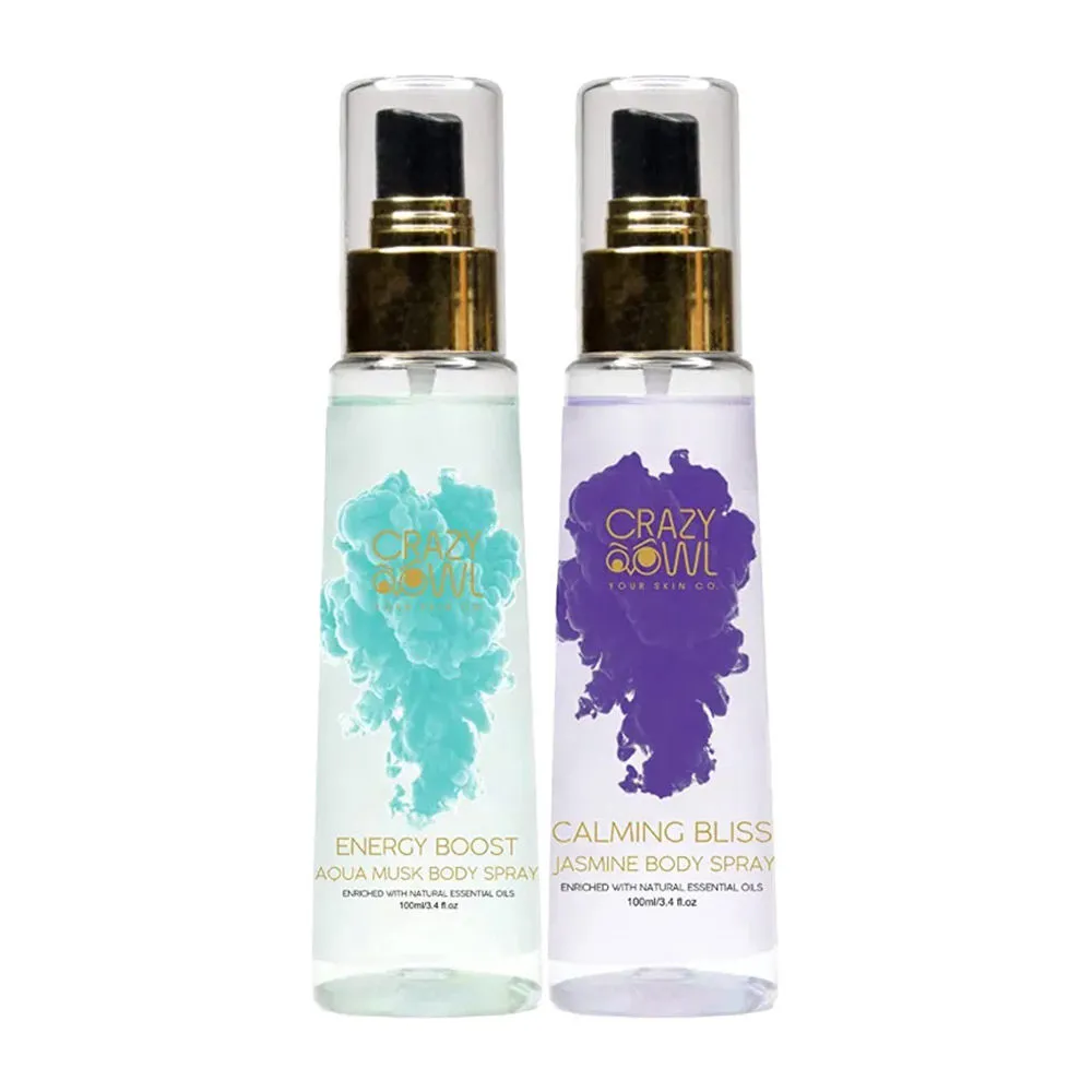 Crazy Owl Aqua Musk And Jasmine Body Spray Combo Pack