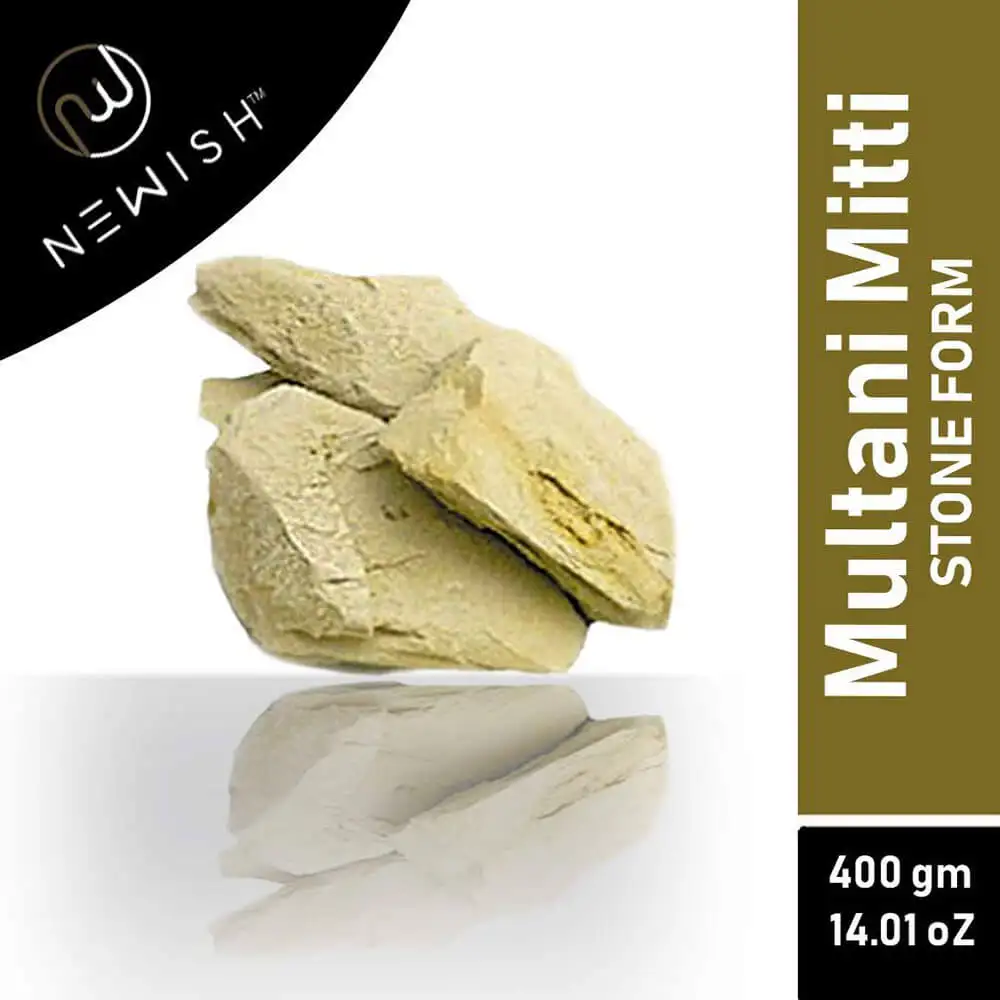 Newish Multani Mitti Stone Form,  400 g  for All Skin Types