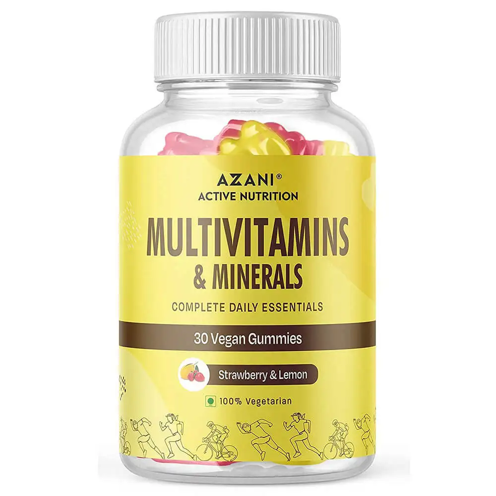 Azani Active Nutrition Multivitamin & Minerals,  30 gummies  Strawberry & Lemon