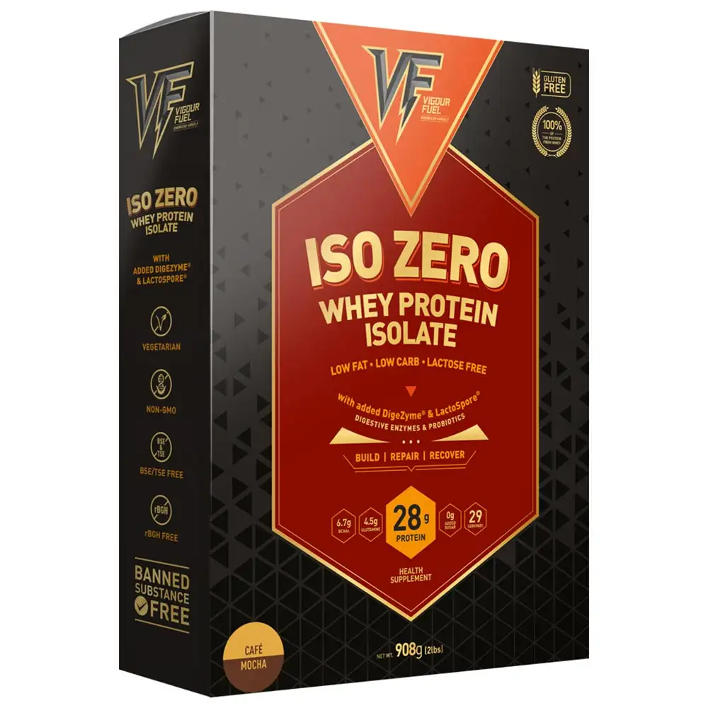 Vigour Fuel Iso Zero Whey Protein Isolate,  2 lb  Cafe Mocha