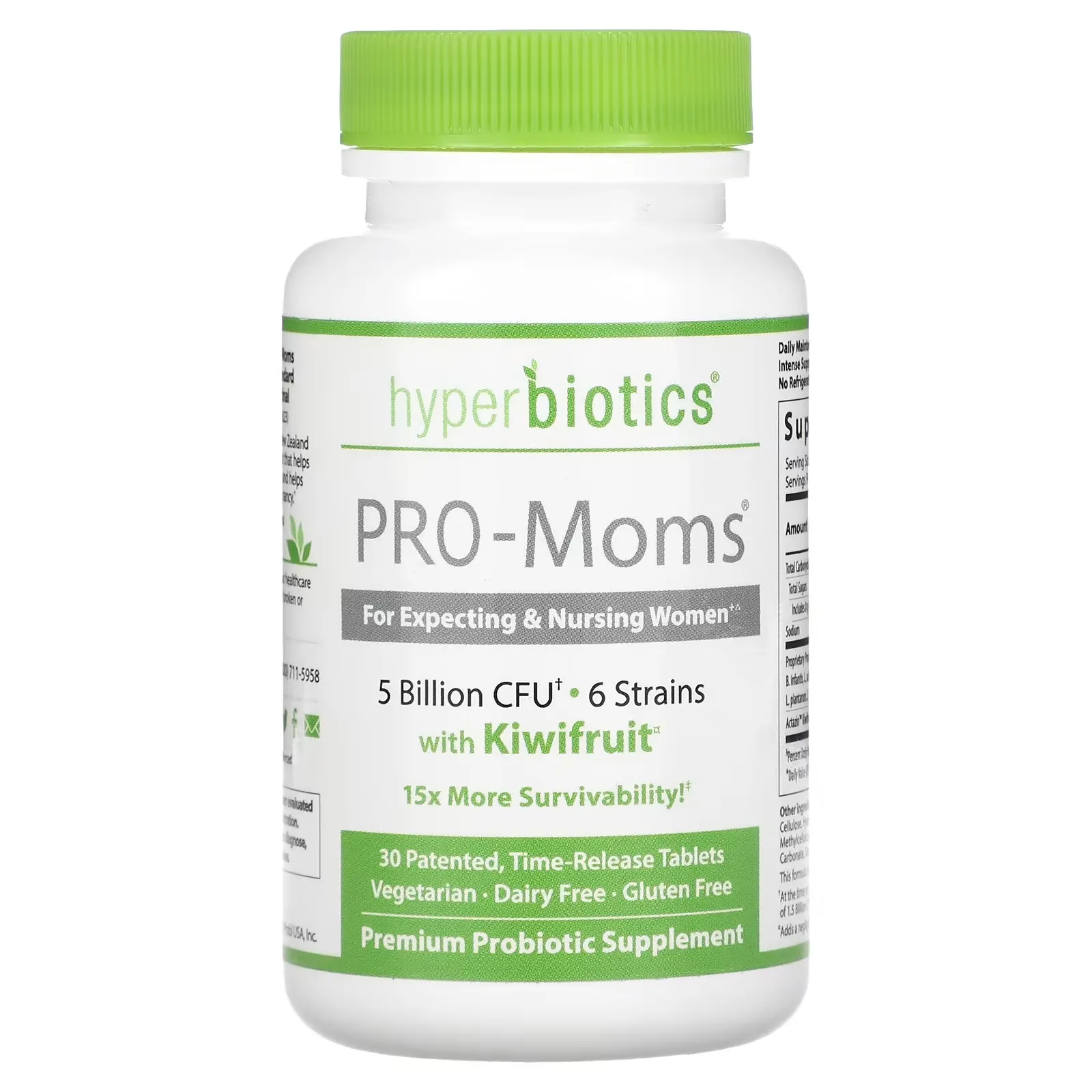 PRO-Moms, with Kiwifruit, 5 Billion CFU, 30 Time-Release Tablets