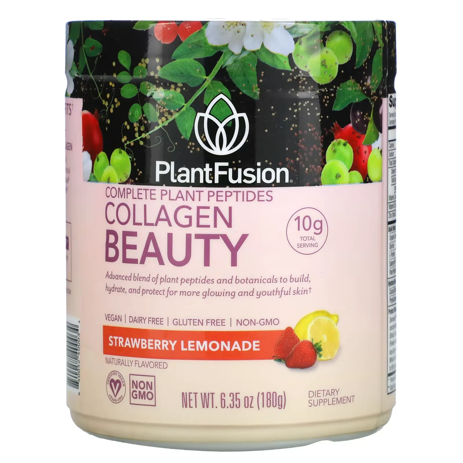 Complete Plant Peptides, Collagen Beauty, Strawberry Lemonade, 6.35 oz (180 g)