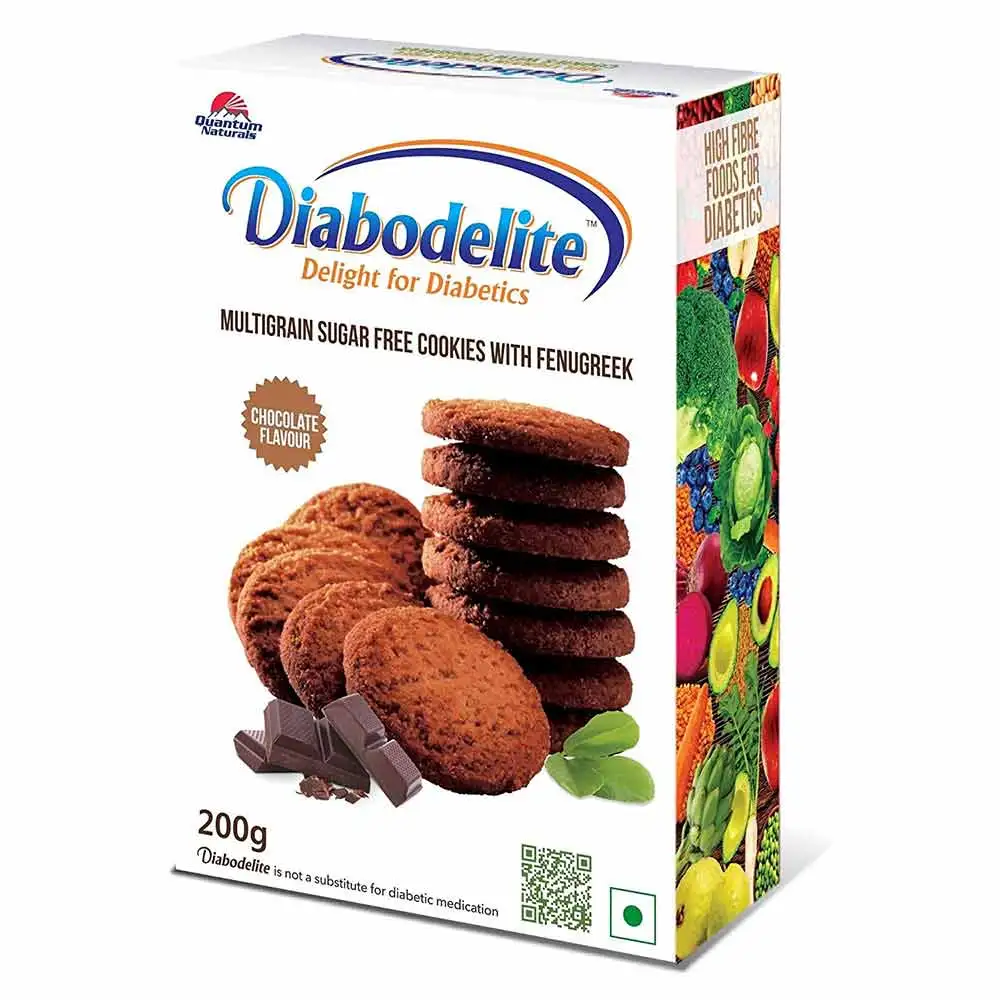 Quantum Naturals Diabodelite Cookies,  200 g  Chocolate