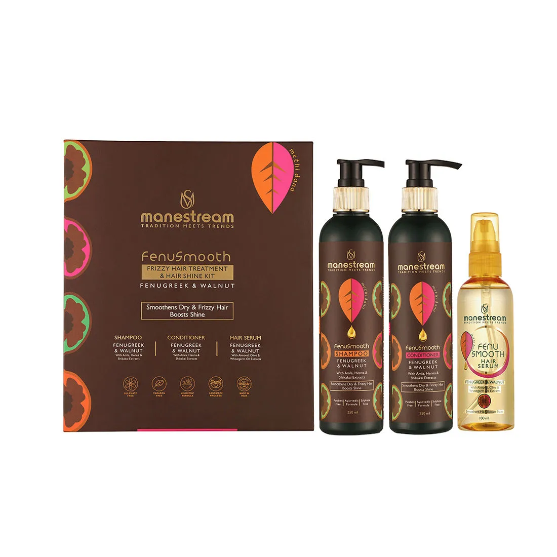 Manestream Fenusmooth Ayurvedic Treatment Kit with Fenugreek & Walnut