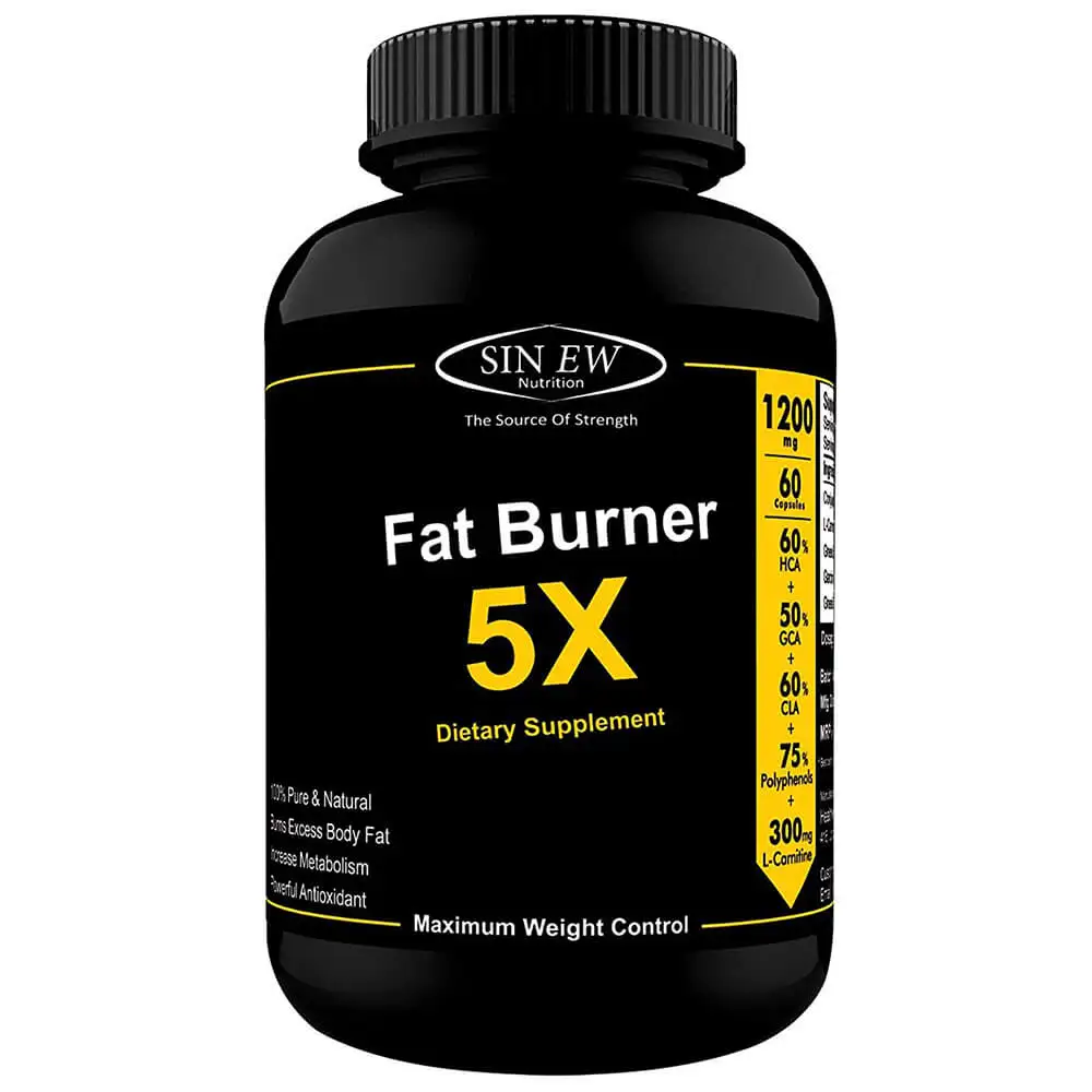 Sinew Nutrition Fat Burner 5X,  60 capsules  Unflavoured