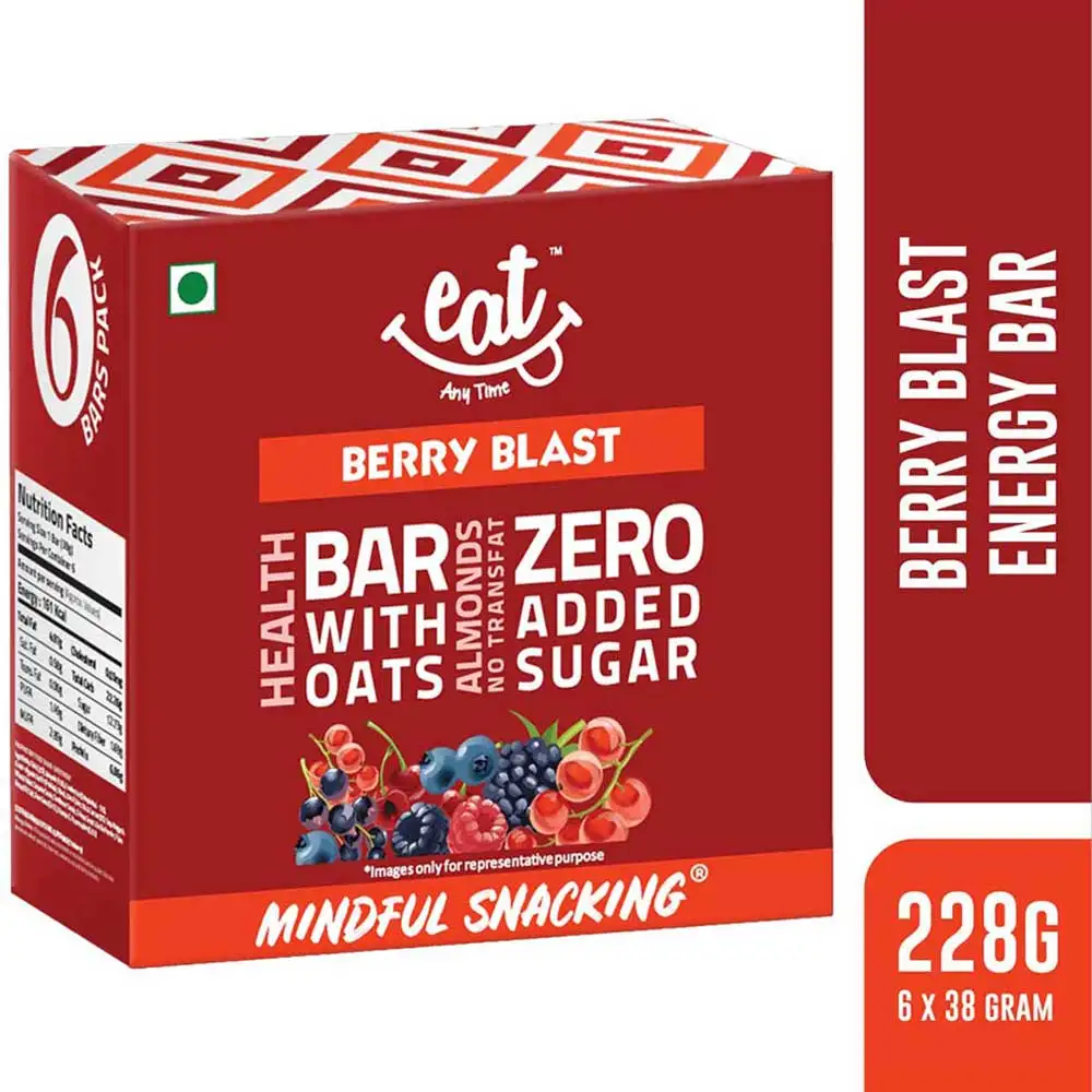 Eat Anytime Healthy Energy Bar,  6 Piece(s)/Pack  Berry Blast