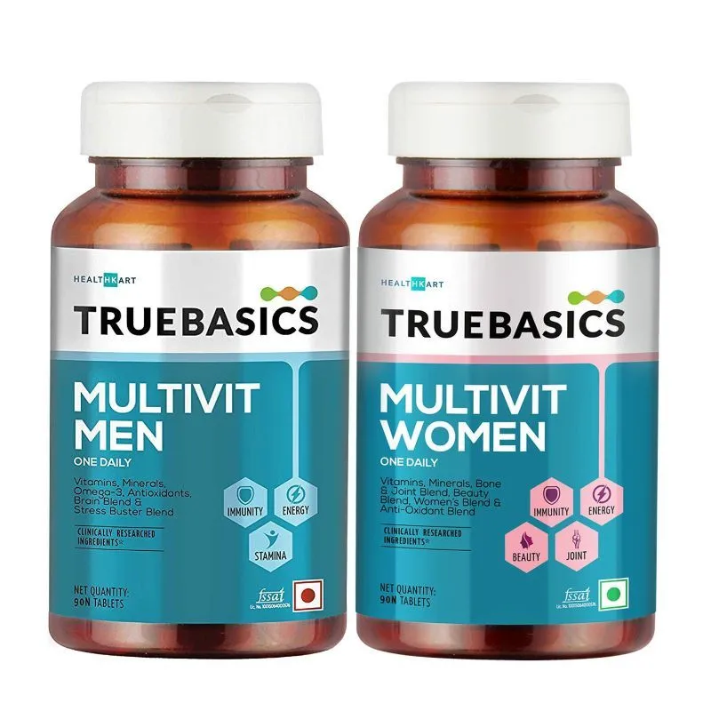 TrueBasics Multivit Women One Daily, 90 N & Multivit Men One Daily, 90 N Combo Pack