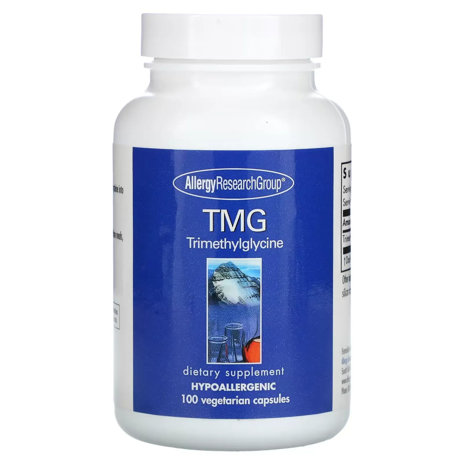 TMG Trimethylglycine, 100 Vegetarian Capsules