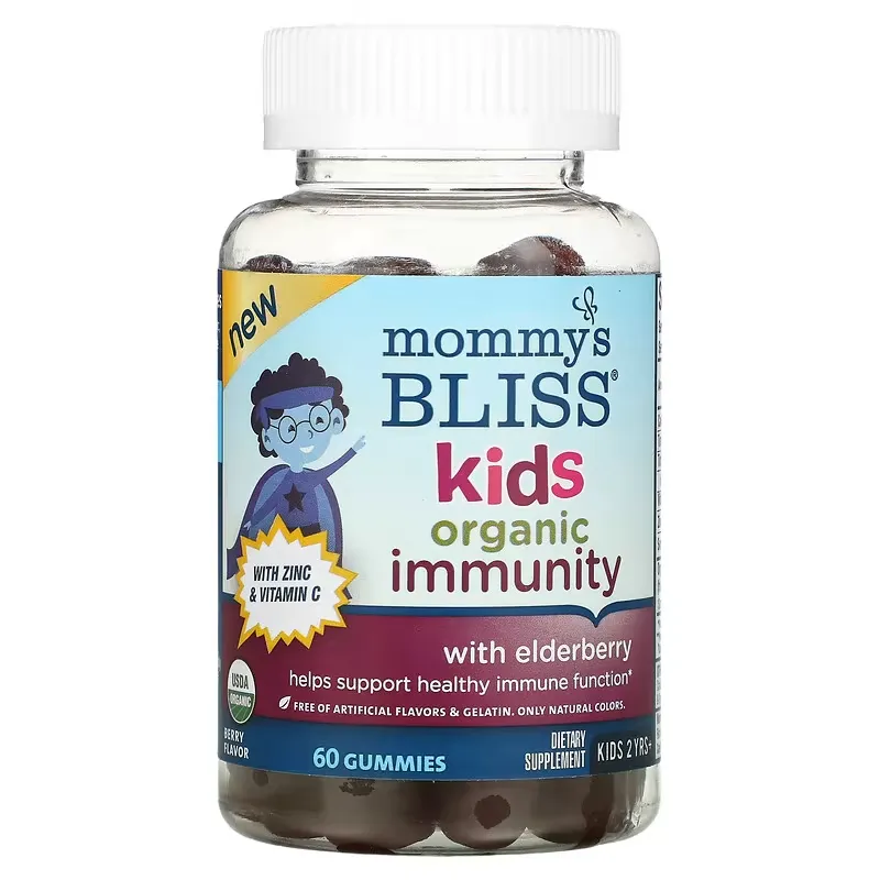 Kids Organic Immunity, With Zinc & Vitamin C, 2 Yrs+, Berry, 60 Gummies