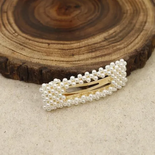 Bling Bag Square Pearl Hair Pin