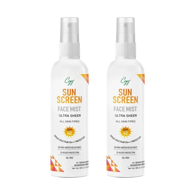 CGG Cosmetics Sunscreen Facial Mist SPF40 PA+++ For All Skin - Pack Of 2