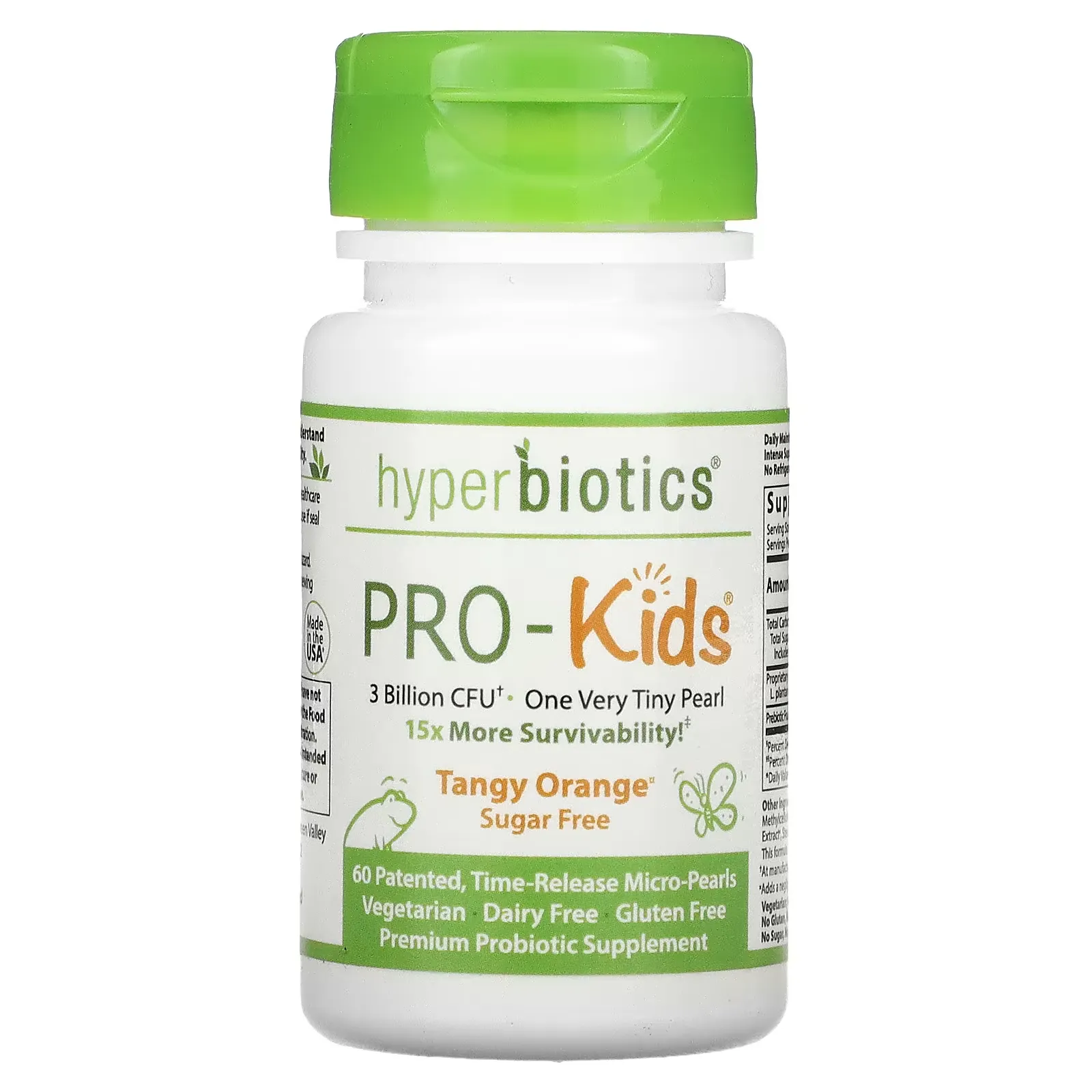 PRO-Kids, Sugar Free, Tangy Orange, 3 Billion CFU, 60 Micro-Pearls