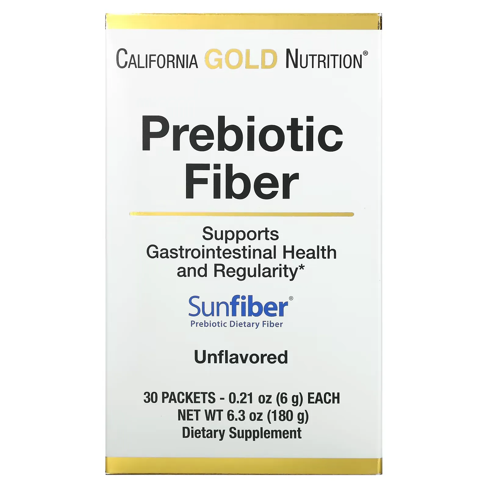 Prebiotic Fiber, 30 Packets, 0.21 oz (6 g) Each