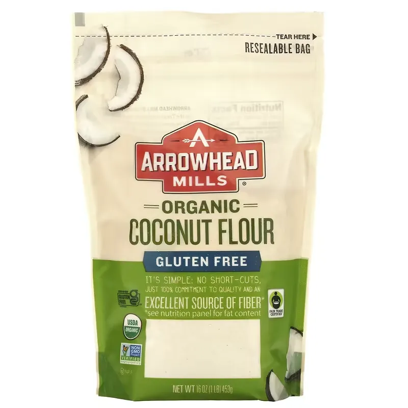 Organic Coconut Flour, Gluten Free, 16 oz (453 g)