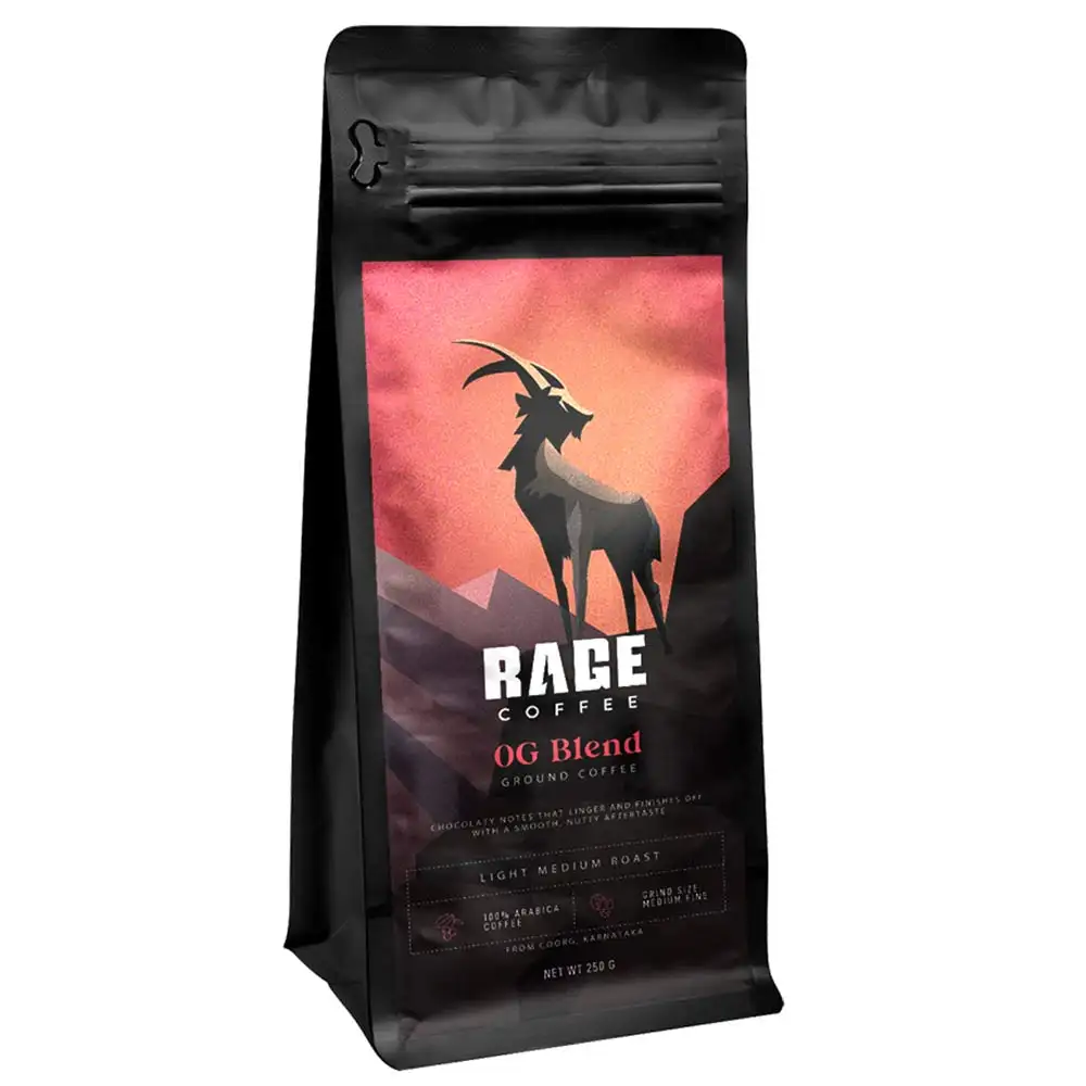 Rage Coffee OG Blend Ground Coffee,  250 g  South Indian Filter Press (Medium Fine)