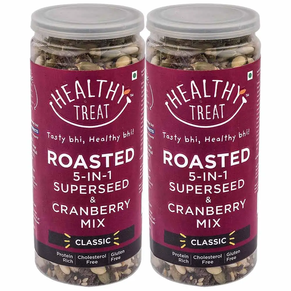 Healthy Treat Roasted 5 IN 1 Seed and Cranberry Mix (Pack of 2),  Each 150g Unflavoured  0.300 kg