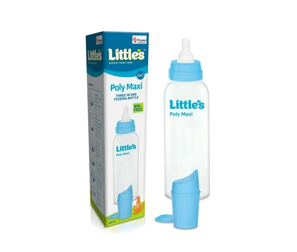 Little's Poly Maxi Feeding Bottle (Multicolor)