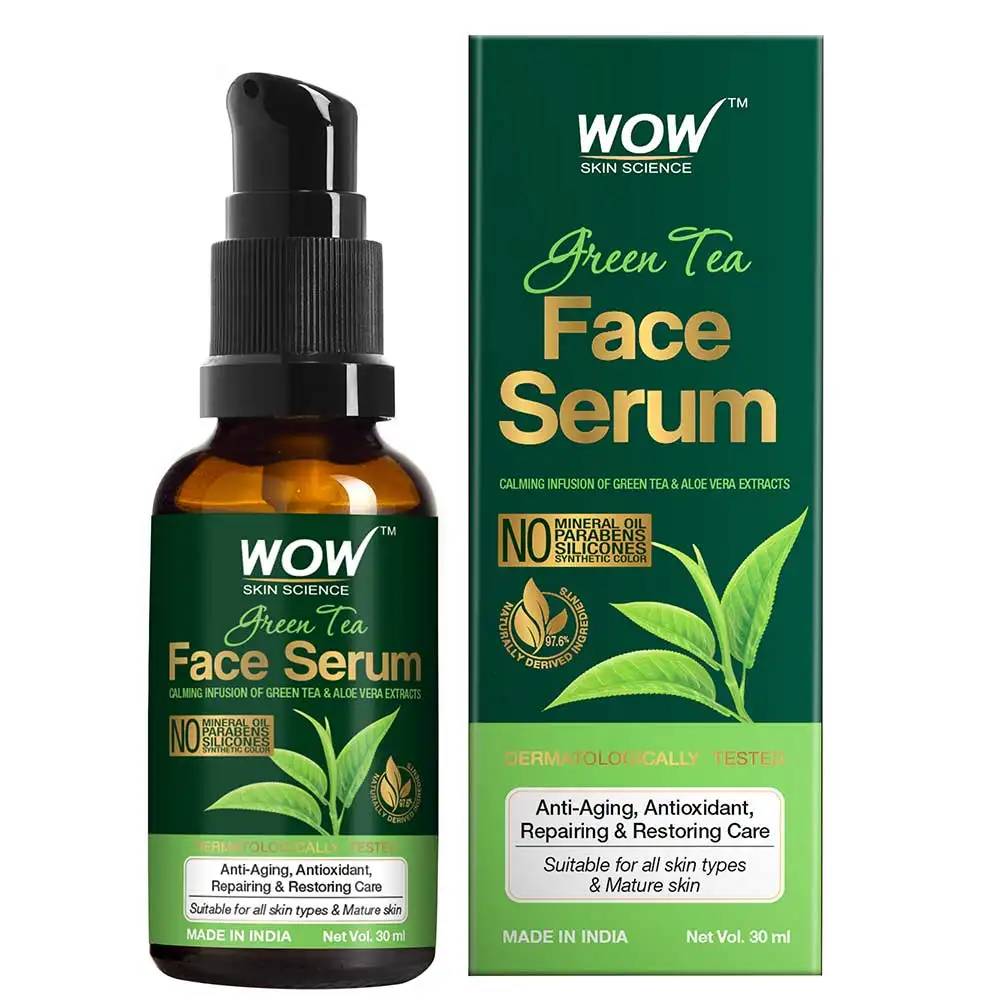 WOW Skin Science Green Tea Face Serum,  30 ml  for All Skin Types