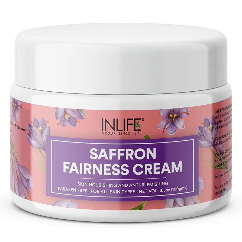 INLIFE Natural Saffron Fairness Cream For Blemishes Dark Circles And Spots