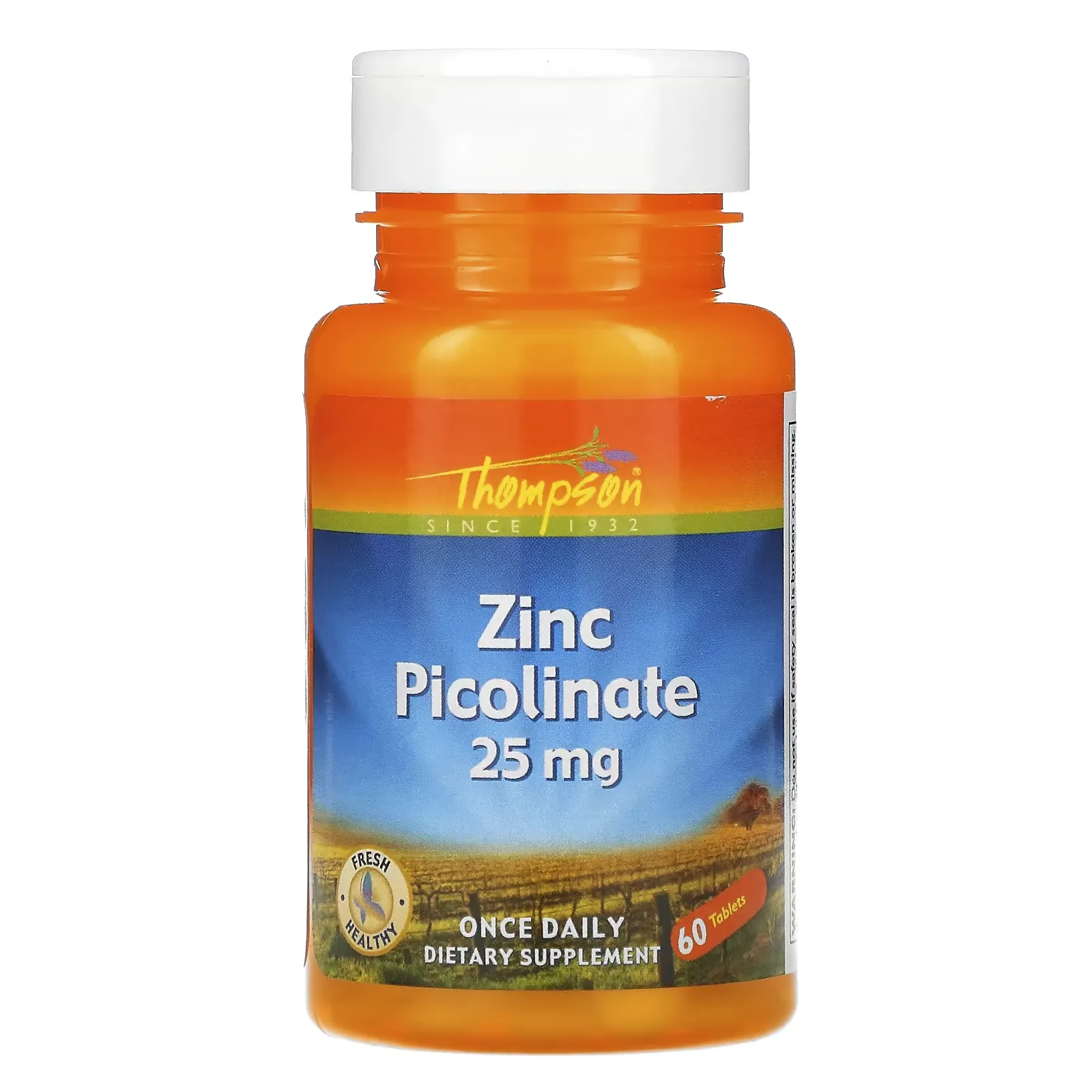 Zinc Picolinate, 25 mg, 60 Tablets