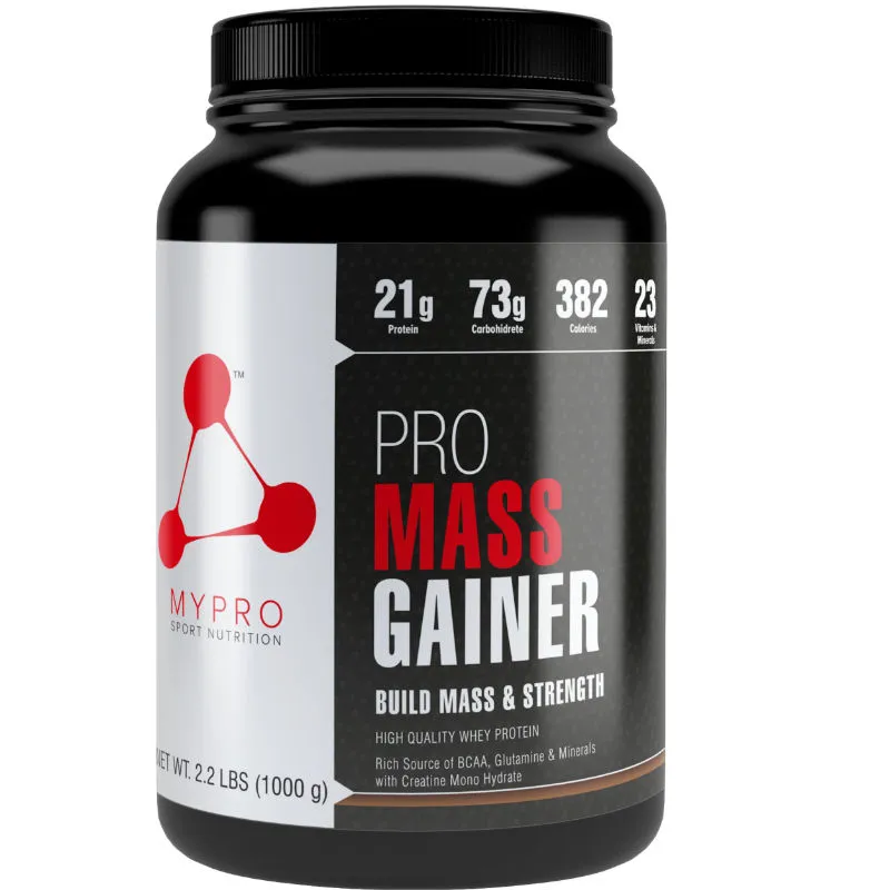 MYPRO SPORT NUTRITION High Protein Pro Mass Gainer Supplement Powder - Men & Women-Belgium Chocolate