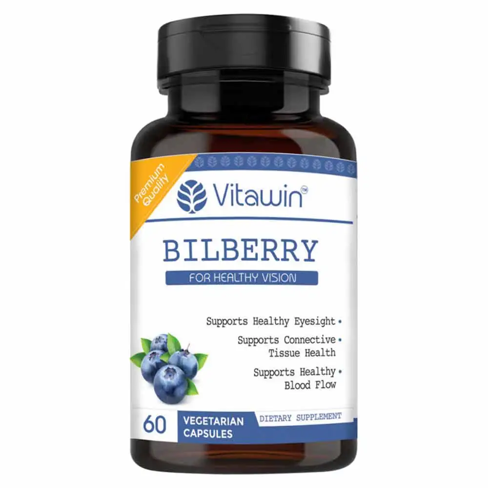 VITAWIN Bilberry for Healthy Vision (500 mg),  60 capsules