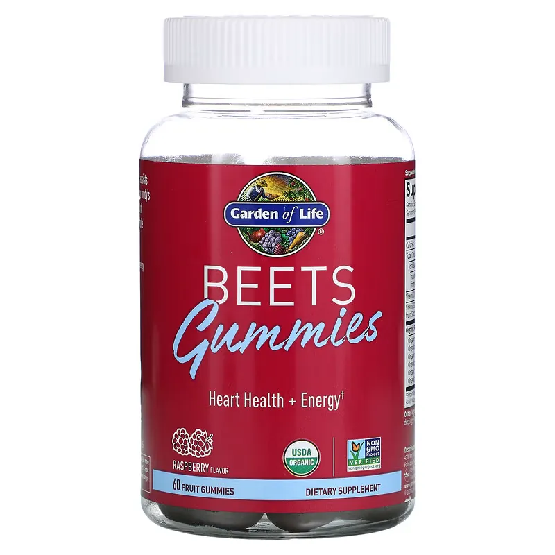 Beets Gummies, Heart Health + Energy, Raspberry, 60 Fruit Gummies