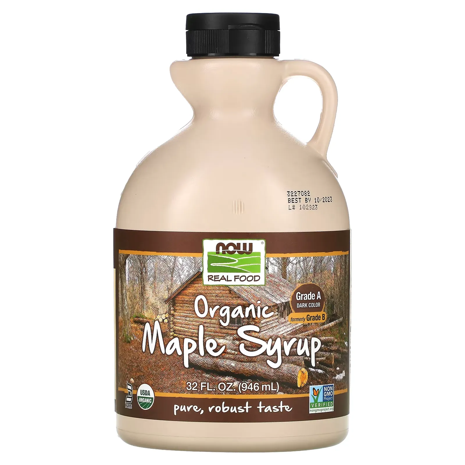 Real Food, Organic Maple Syrup, Grade A, Dark Color, 32 fl oz (946 ml)