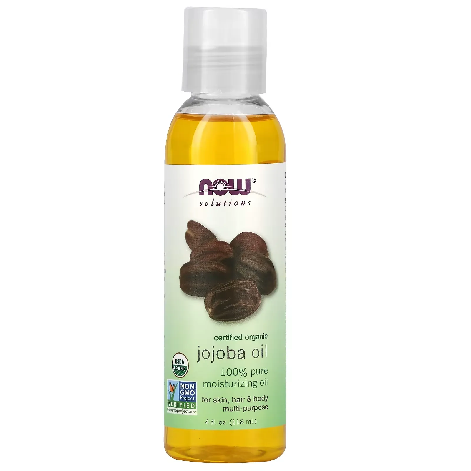 Solutions, Certified Organic Jojoba Oil, 4 fl oz (118 ml)