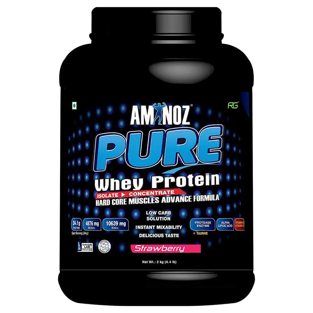 Aminoz Pure Whey Protein,  4.4 lb  Strawberry