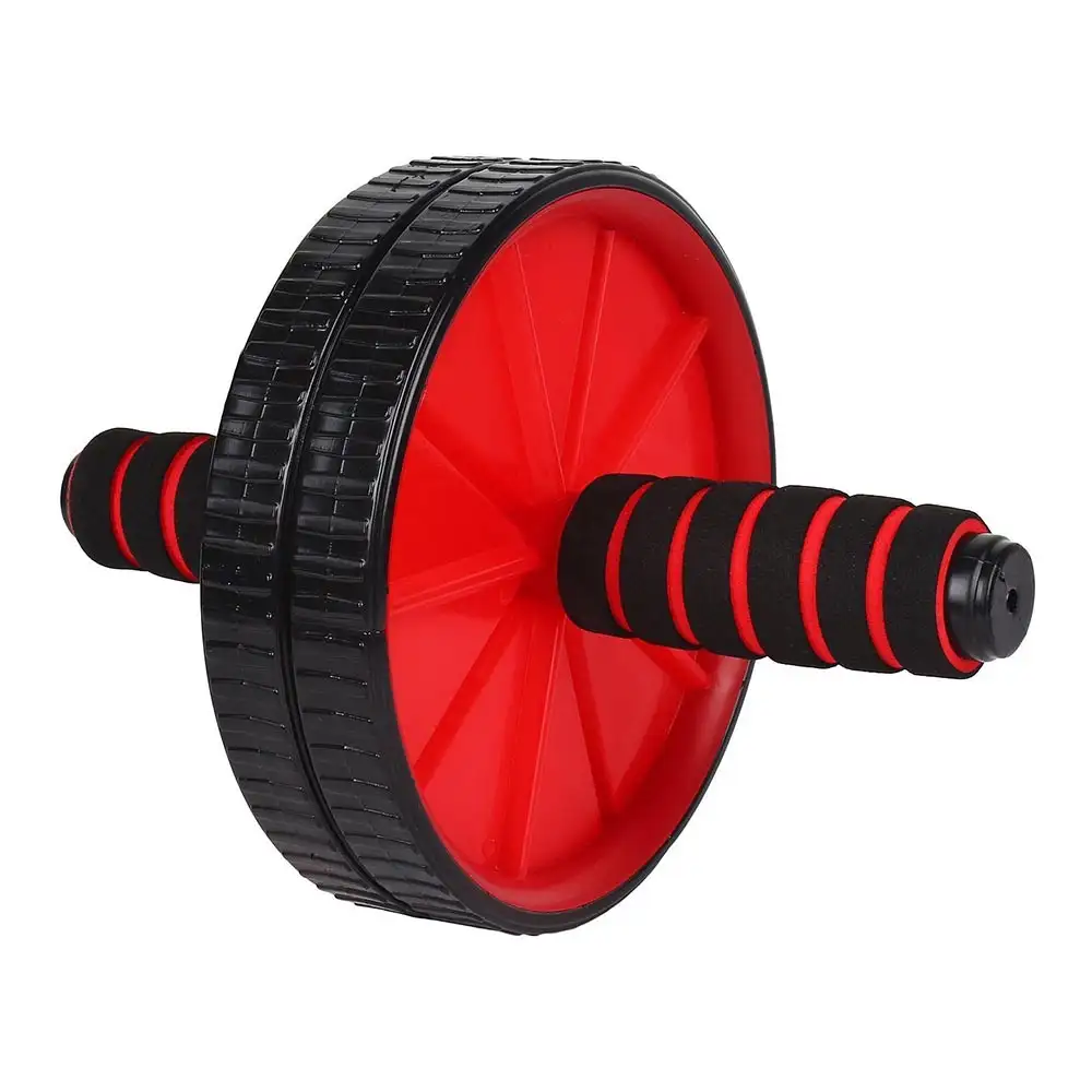 Strauss Double Exercise Wheel,  Red  Free Size