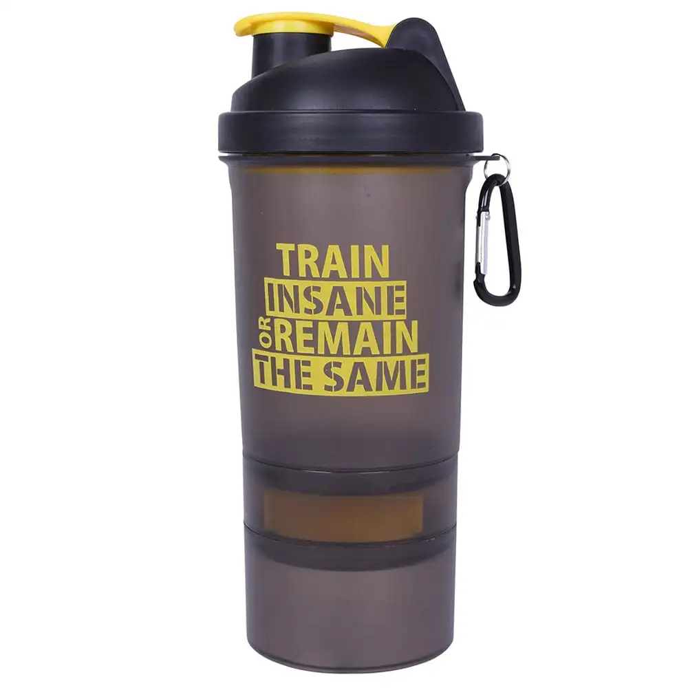 GHC 3-Compartment Shaker Bottle,  Yellow  600 ml