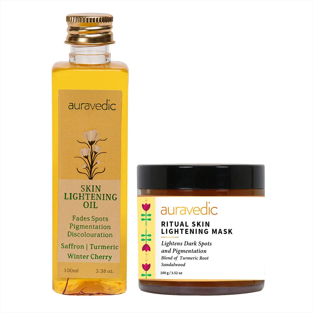 AuraVedic Skin Lightening Oil & Ritual Skin Lightening Mask