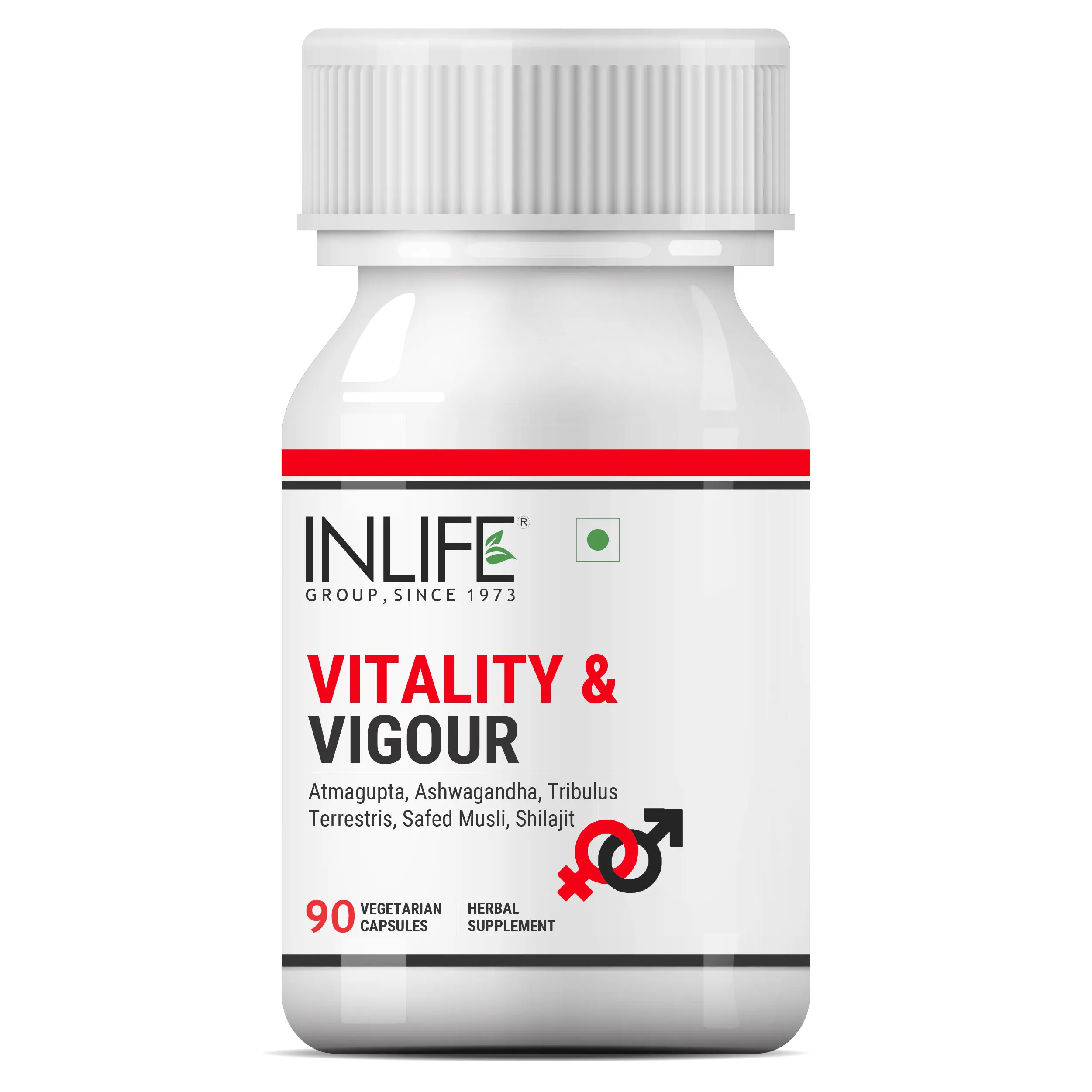 Inlife Vitality and Vigour Supplement for 90 Vegetarian Capsules