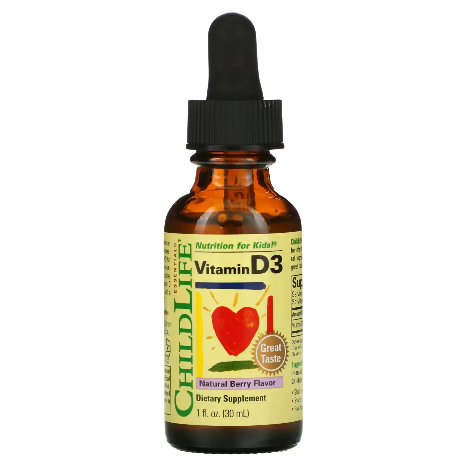 Vitamin D3, Natural Berry, 1 fl oz (30 ml)