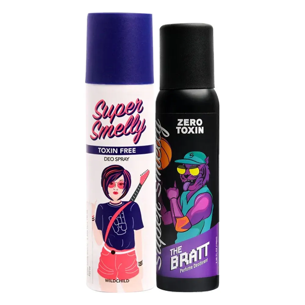 Super Smelly Bratt & Wildchild Zero Toxin Deodorants Combo