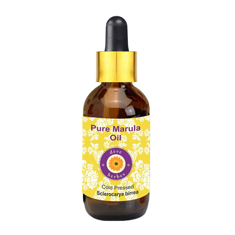 Deve Herbes Pure Marula Oil (Sclerocarya Birrea) Cold Pressed For Combatting Acne & Dry Hair