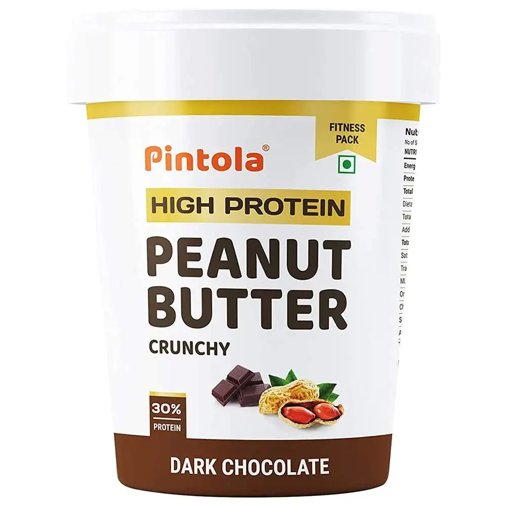 Pintola High Protein Peanut Butter,  0.510 kg  Dark Chocolate Crunchy