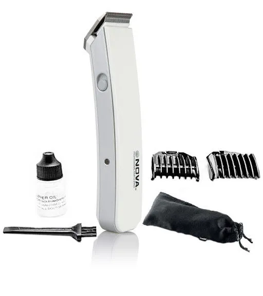 Nova NHT 1046 Rechargeable Cordless , 30 Minutes Runtime Beard Trimmer for Men (White)