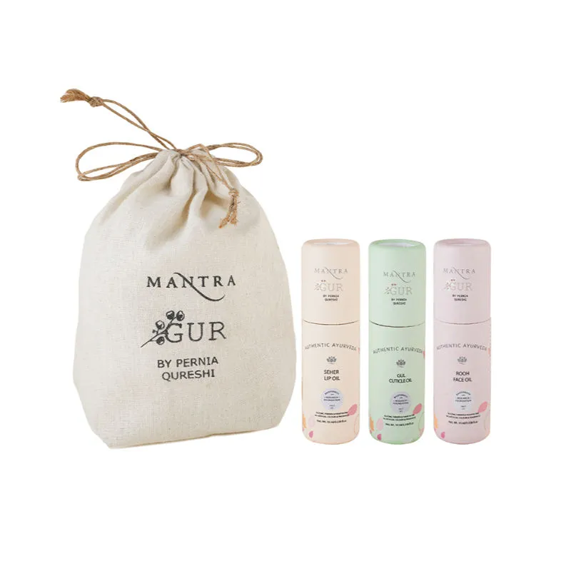 Mantra Herbal Travel Kit (lip Oil, Face Oil, Cuticle Oil)