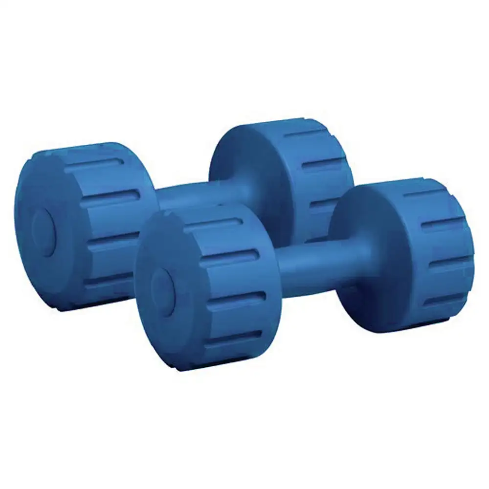 HUSTLE FITNESS PVC Dumbbells Set,  Blue  5 kg