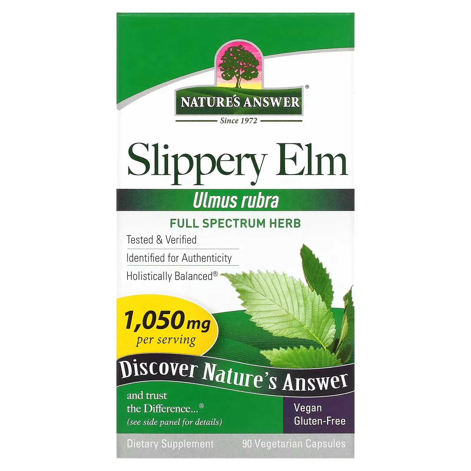 Slippery Elm, 350 mg, 90 Vegetarian Capsules