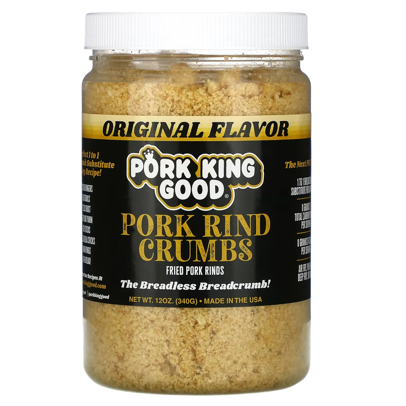 Pork Rind Crumbs, Original, 12 oz (340 g)