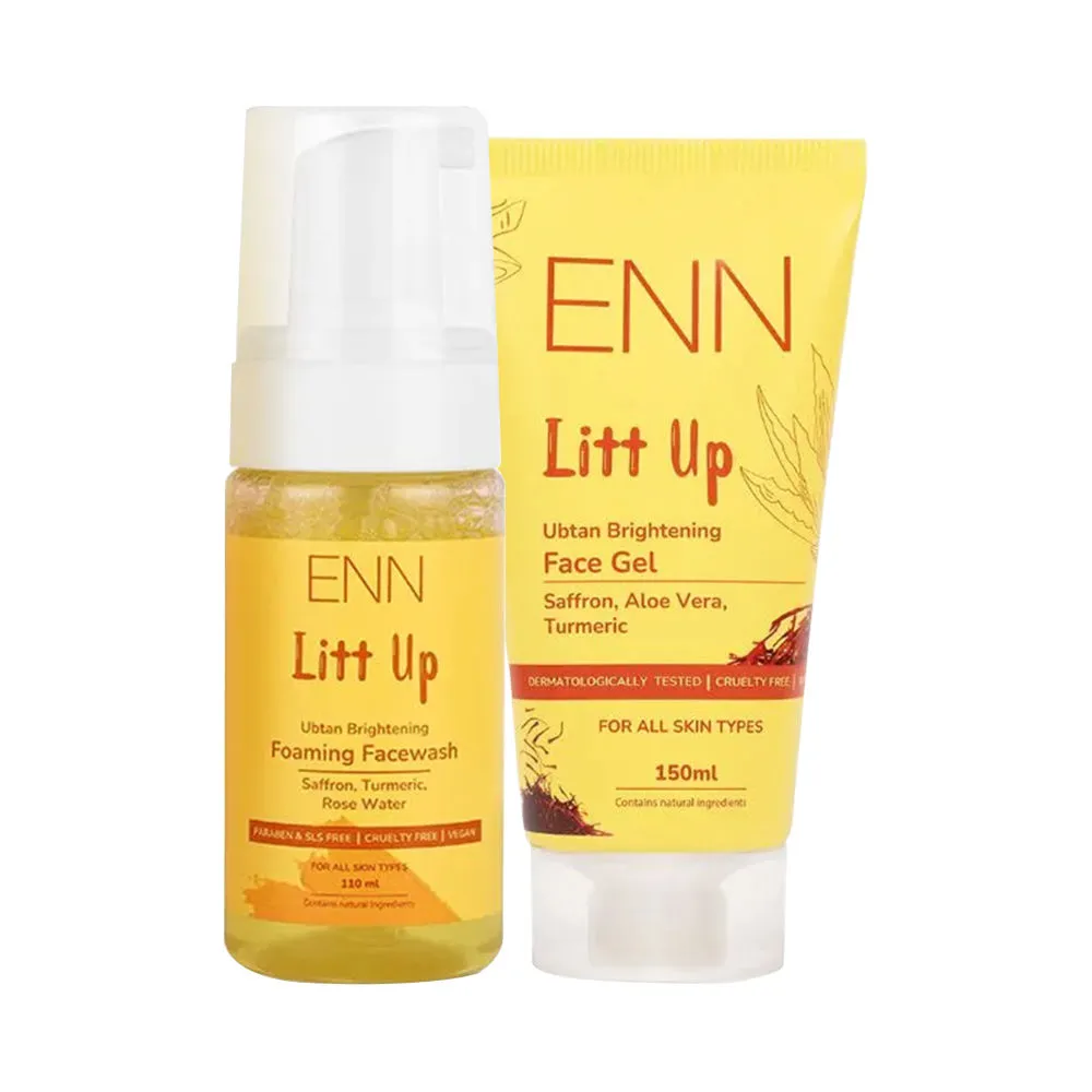 ENN Litt Up Ubtan Skin Brightening Forming Facewash & Face Gel Kit