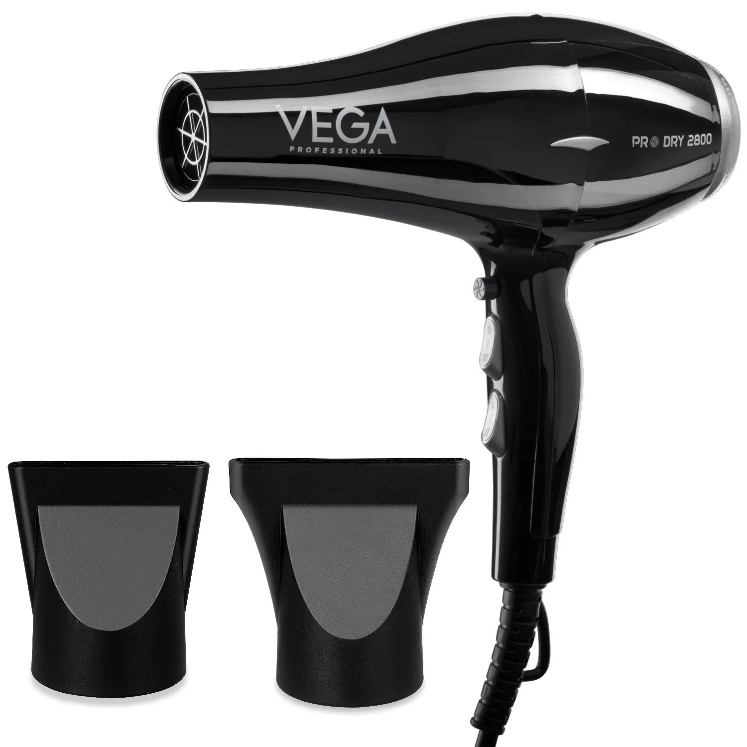 VEGA Professional Pro Dry 2400-2800w Hair Dryer - Black - (VPPHD-09)