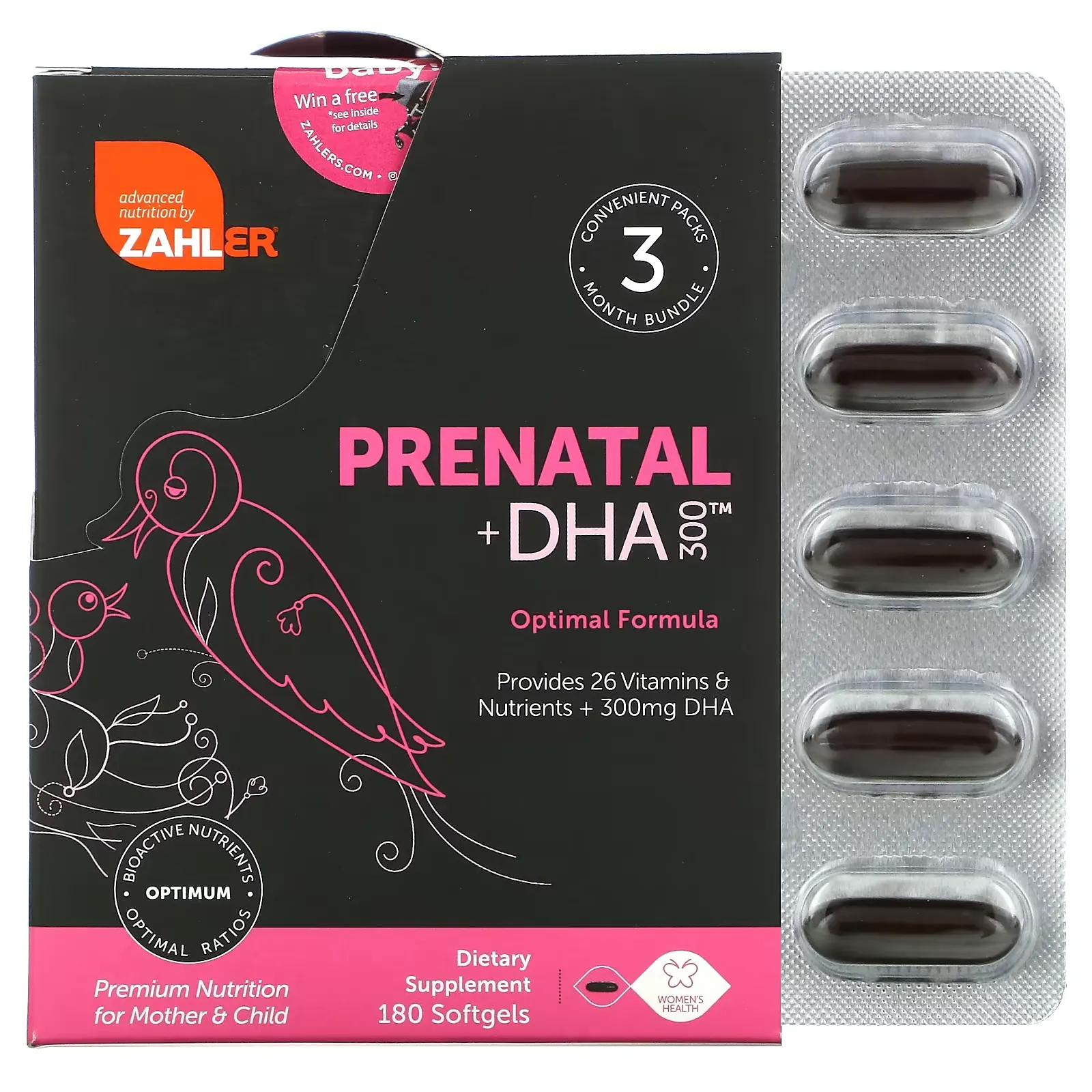 Prenatal + DHA 300 Optimal Formula, 180 Softgels