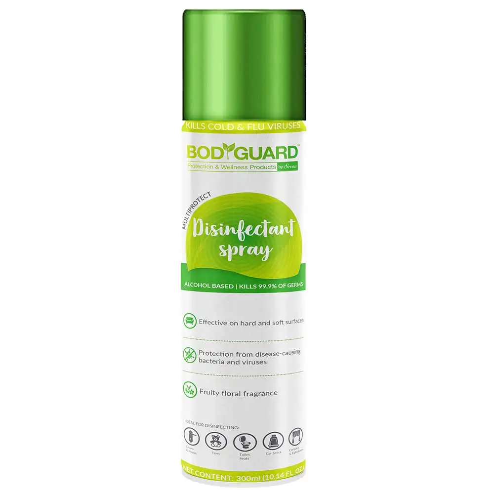 BodyGuard Multiprotect Disinfectant Spray,  Fruity Floral  300 ml  Kills 99.9% of Germs