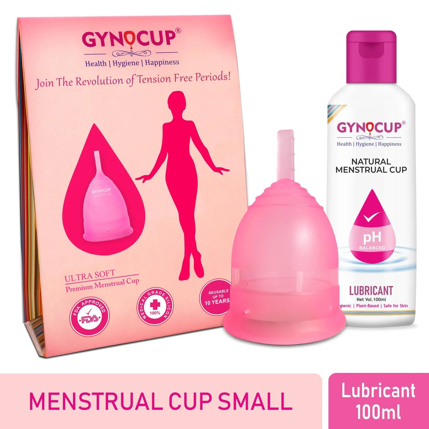 GynoCup Menstrual Cup and Lubricant Combo (Small)