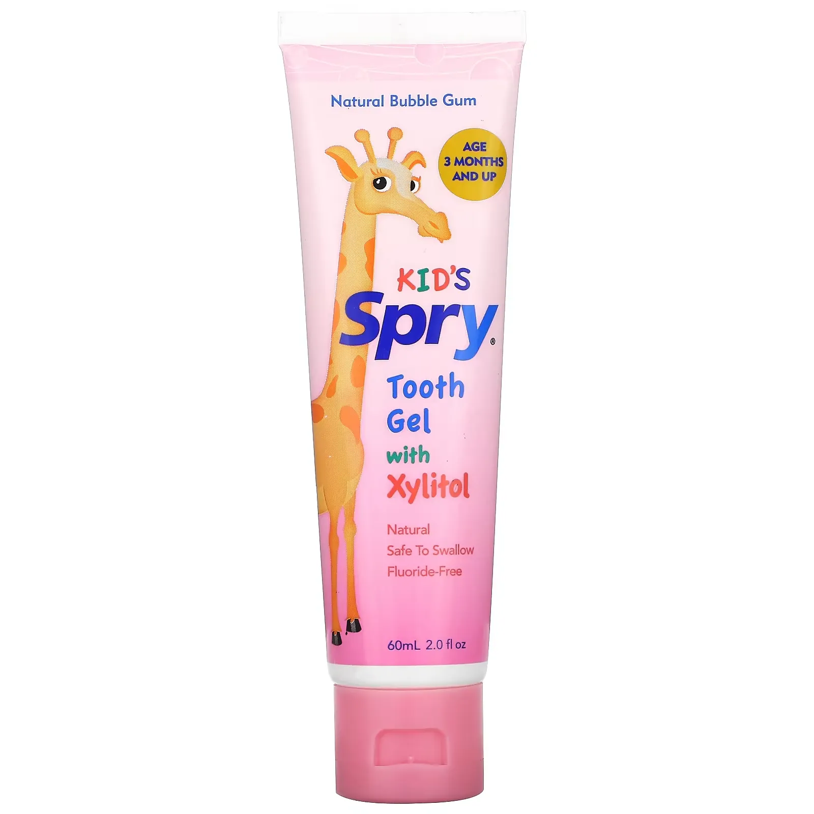 Kid's Spry, Tooth Gel with Xylitol, 3 Months and Up, Natural Bubble Gum, 2.0 fl oz (60 ml)